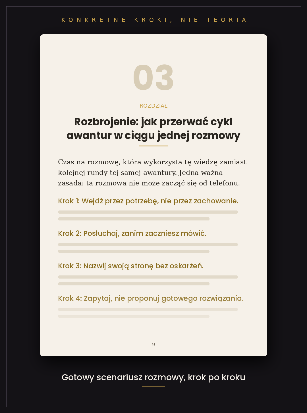 Przykładowy rozdział: Rozbrojenie, jak przerwać cykl awantur w ciągu jednej rozmowy